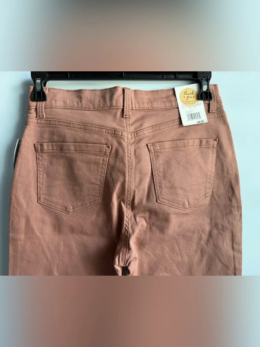 Gloria Vanderbilt Womens Cocoa Tan Amanda Classic Straight Slimming Jeans Size 8